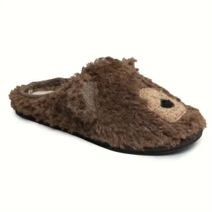 Memory Foam Plush House Shoes Cute Cartoon Animal Men Slippers Slides Plantar Fasciitis Slippers