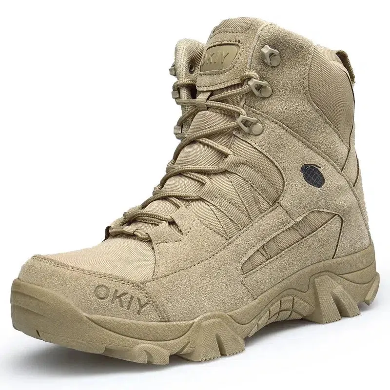 Discount Work Boots Steel Toe Men Army Boots Military Waterproof Work Safety Shoes