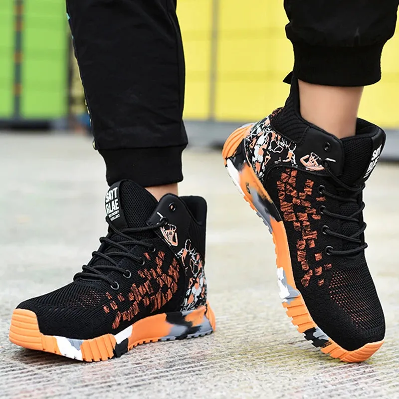 Work Boot Sale Men Indestructible Work Sneakers High Top Safety Shoes