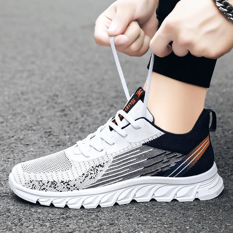 Men Sneakers Fashion Wavy Bottom Shoes Sport Running Walking Shoes Sparkly Flat Dress Shoes