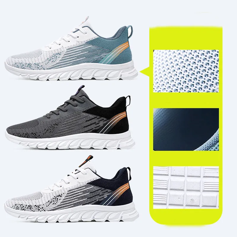 Men Sneakers Fashion Wavy Bottom Shoes Sport Running Walking Shoes Flat Shoes For Wedding Dress