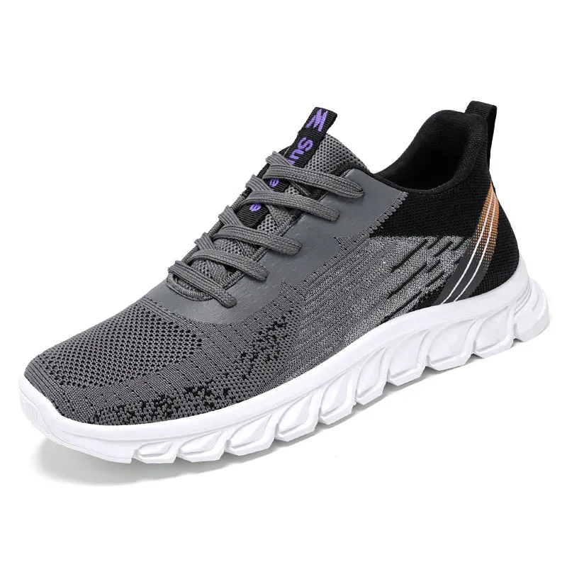 Men Sneakers Fashion Wavy Bottom Shoes Sport Running Walking Shoes Track Flats Shoes
