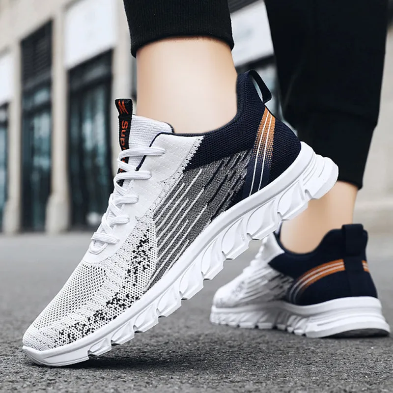 Men Sneakers Fashion Wavy Bottom Shoes Sport Running Walking Shoes Gold Glitter Shoes Flats