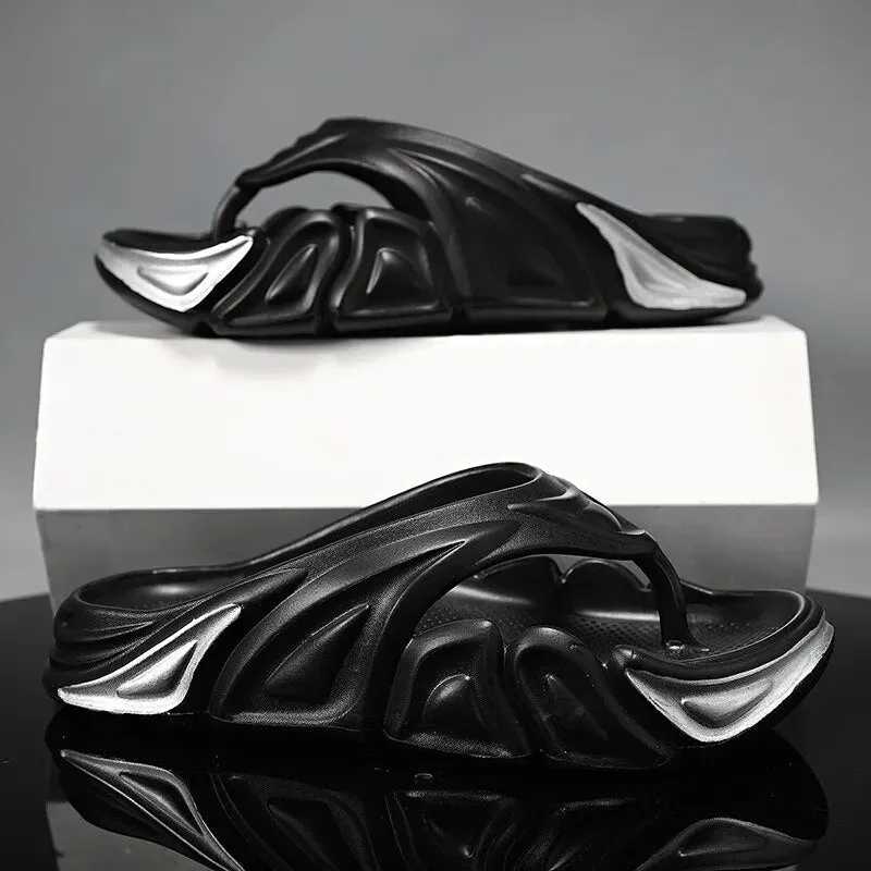 Slides Tiger Men Summer Non-slip Flip Flops Outside Beach Slippers Flat Shoes