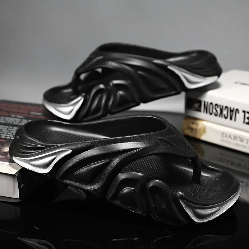 Cloak Slippers Men Summer Non-slip Flip Flops Outside Beach Slippers Flat Shoes