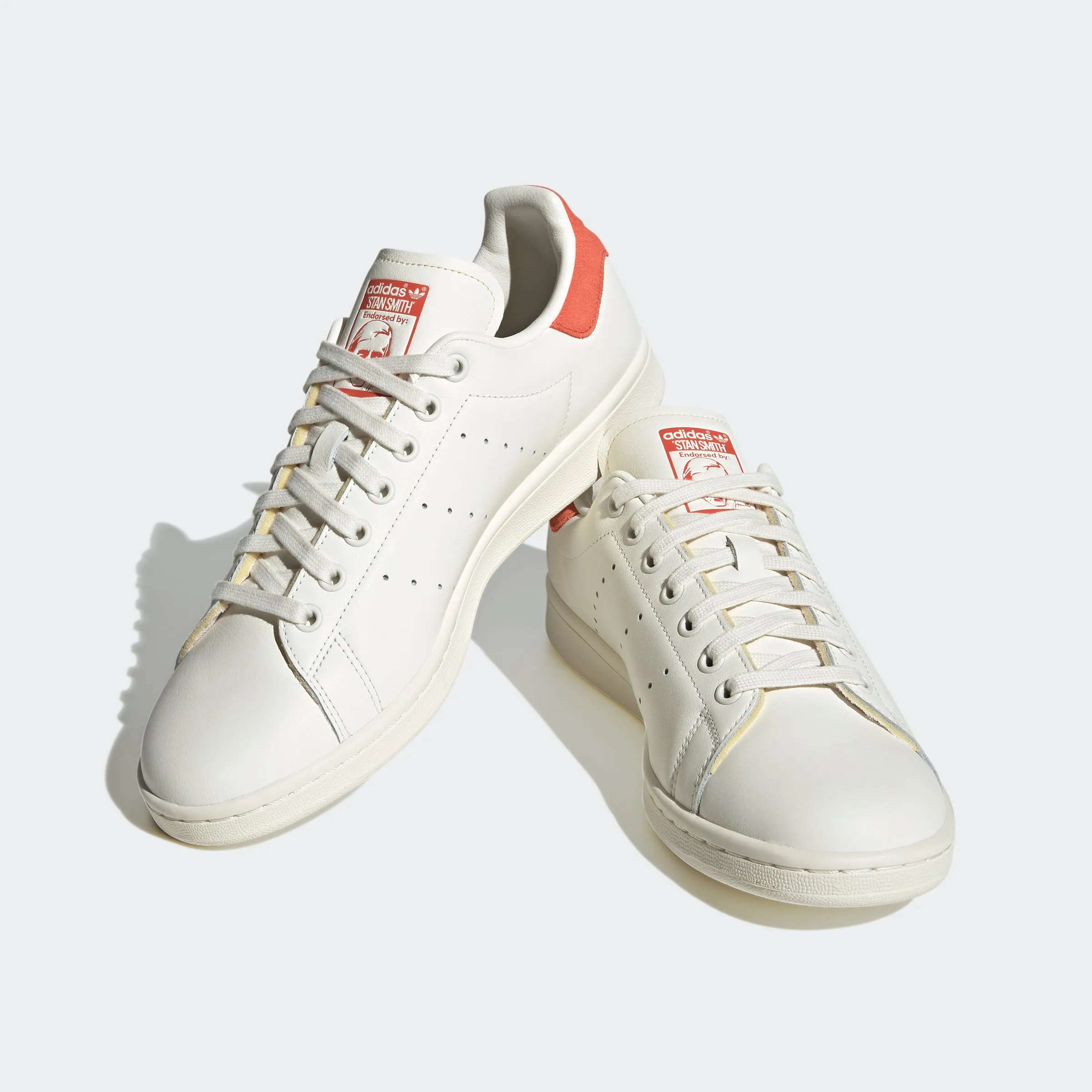 Men's adidas Originals Stan Smith Shoes White Preloved Red Adidas New Shoes 2025