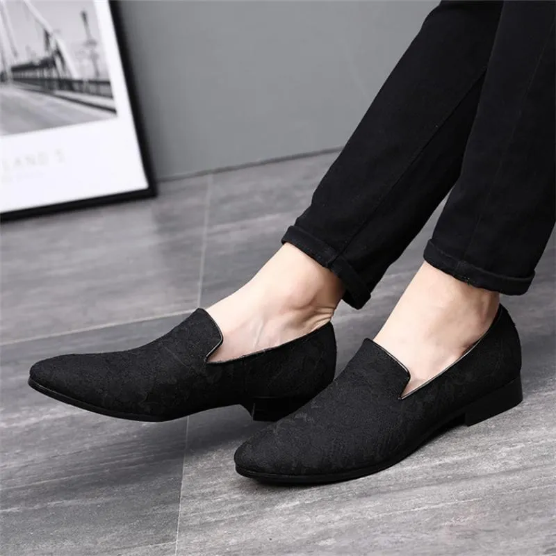 Men's Autumn Casual Loafers With Embroidery | Plus Size Cookie Cutter Loafers