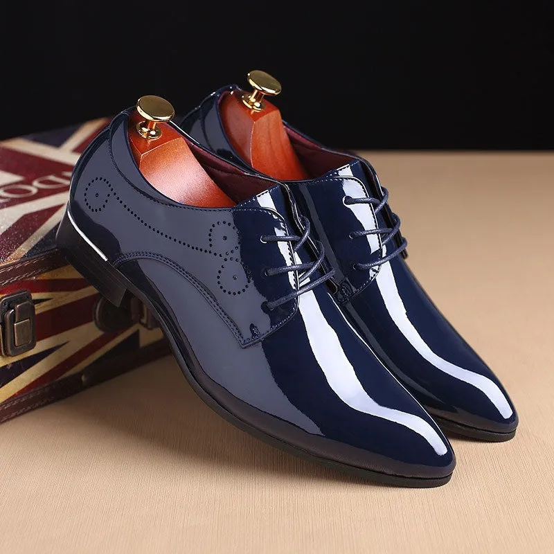 Men's Business Casual Leather Shoes - GlamzLife Good Walking Work Boots