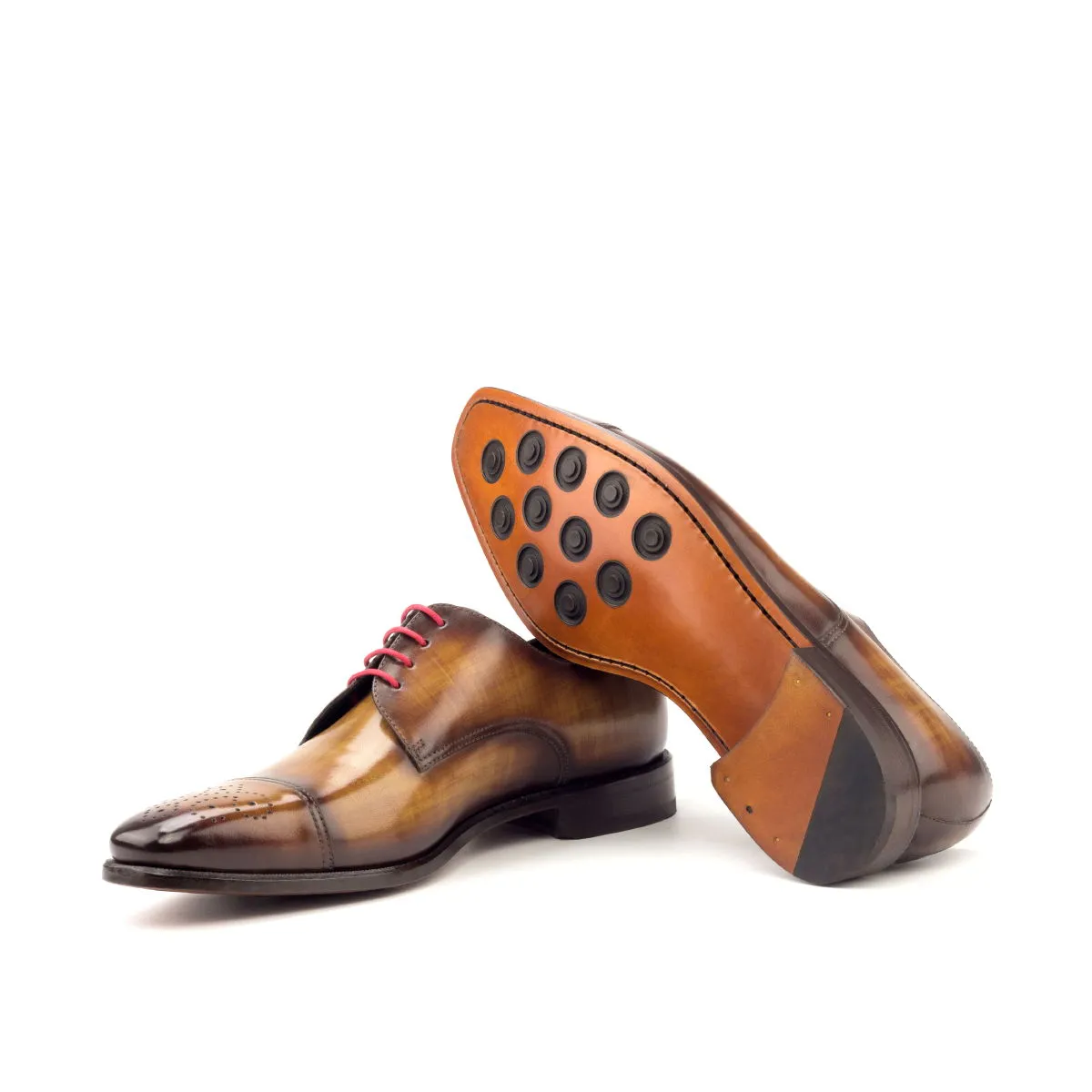 Men's Derby Shoes Patina Leather Wide Plus Size Brown Dark Brown 2715 Best Ariat Work Boot