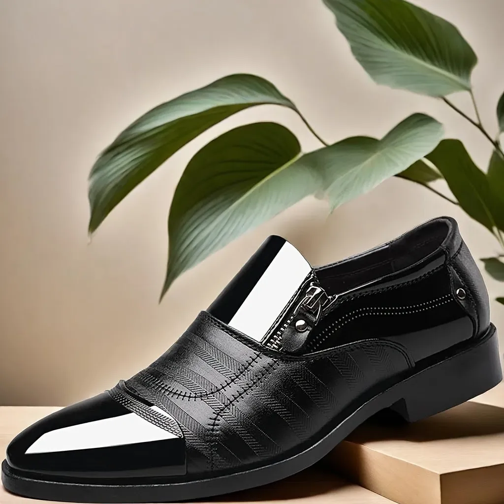 Work Boots Made Usa Men's Low Top Dress Shoes With Side Zipper | Black Or Light Brown