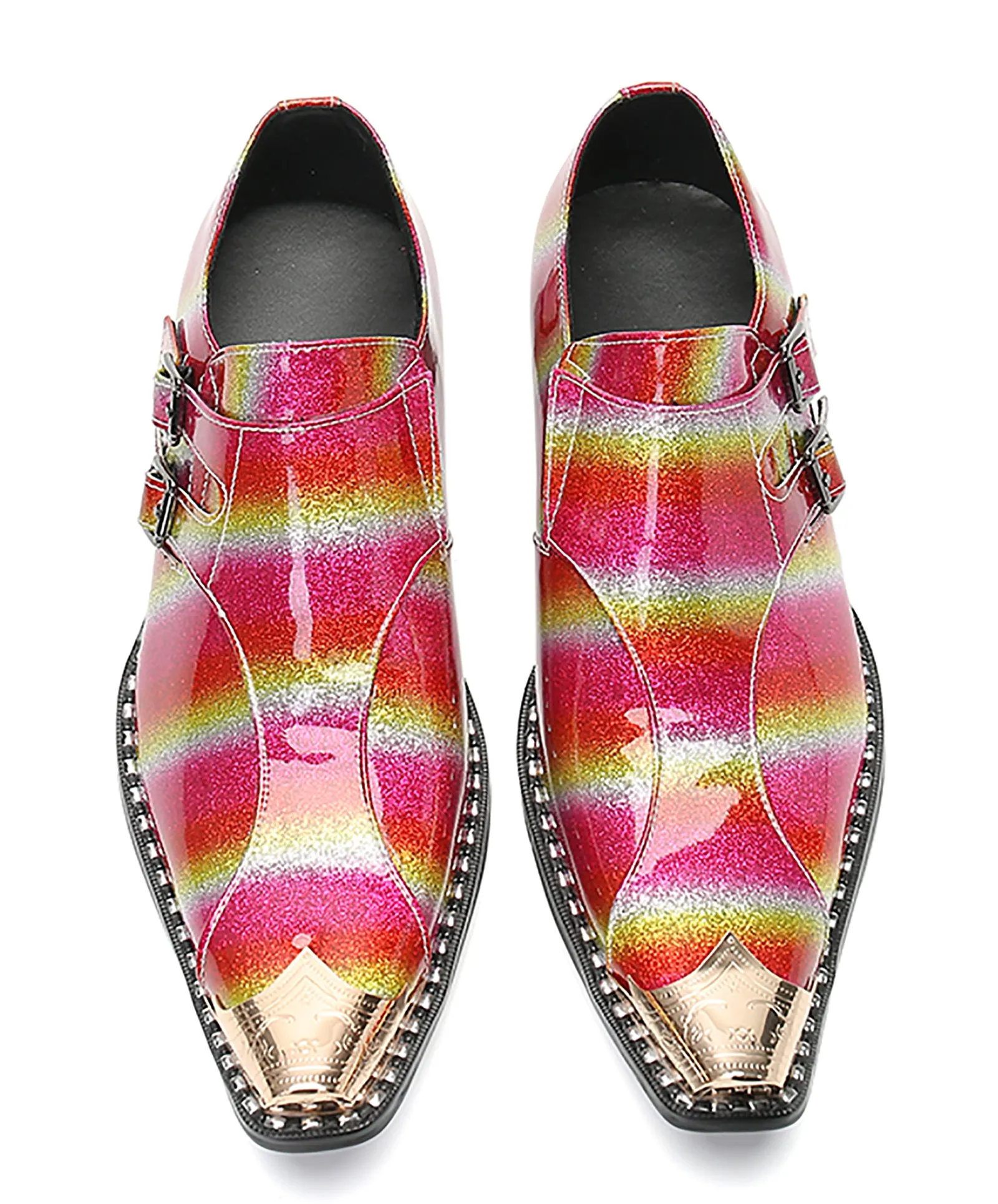 Best Work Boots Without Laces Men's Metal Tip Double Buckle Western Loafer