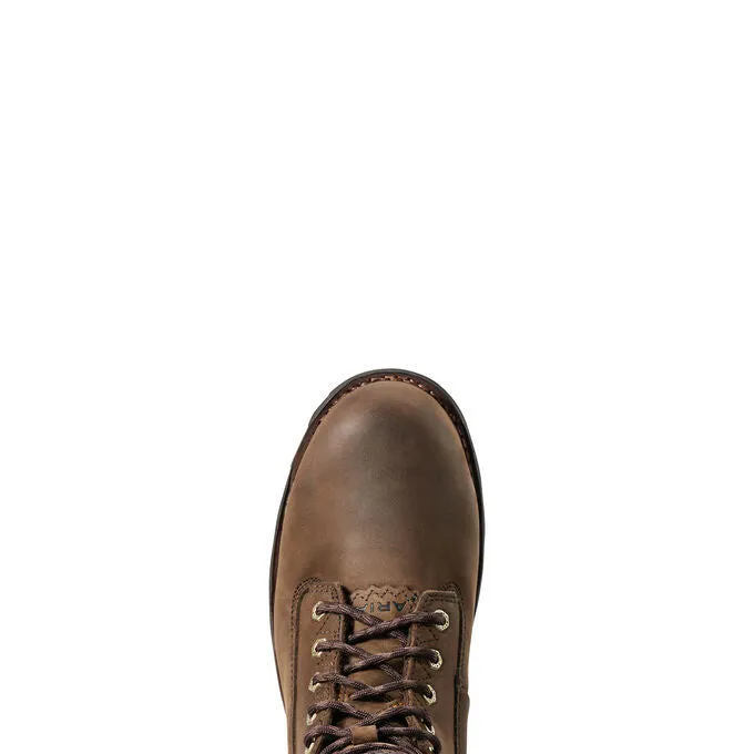 Best Mechanic Work Boots Men's Powerline 8" Lace Up Composite Toe Work Boot by Ariat 10018566