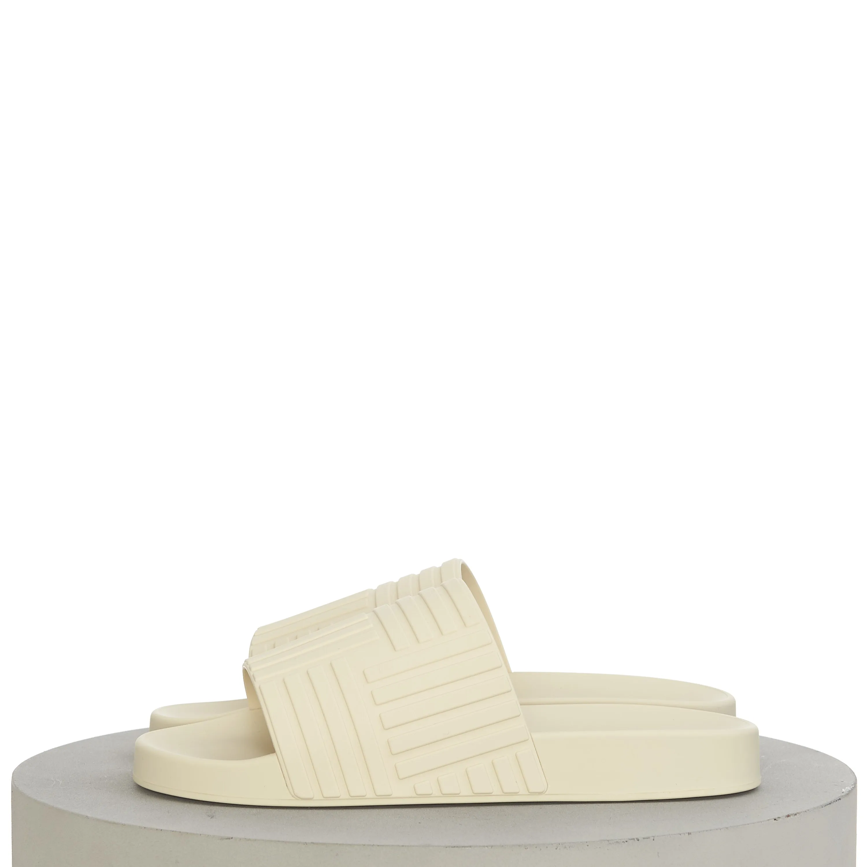 Men's "Slider" Slide Sandals In Sea Salt Beige Rubber Sandals Lasource