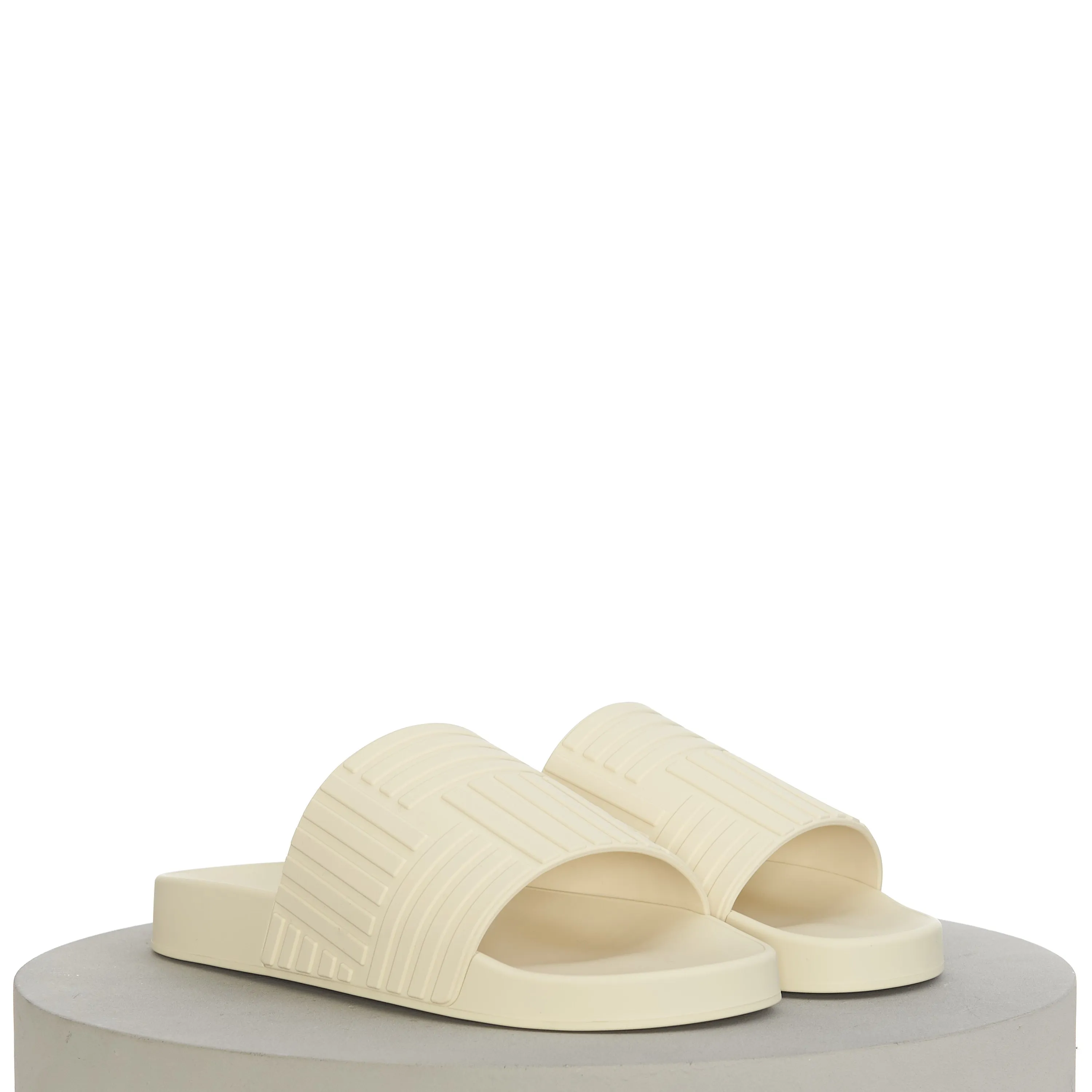 Tanjun Sandals Men's "Slider" Slide Sandals In Sea Salt Beige Rubber