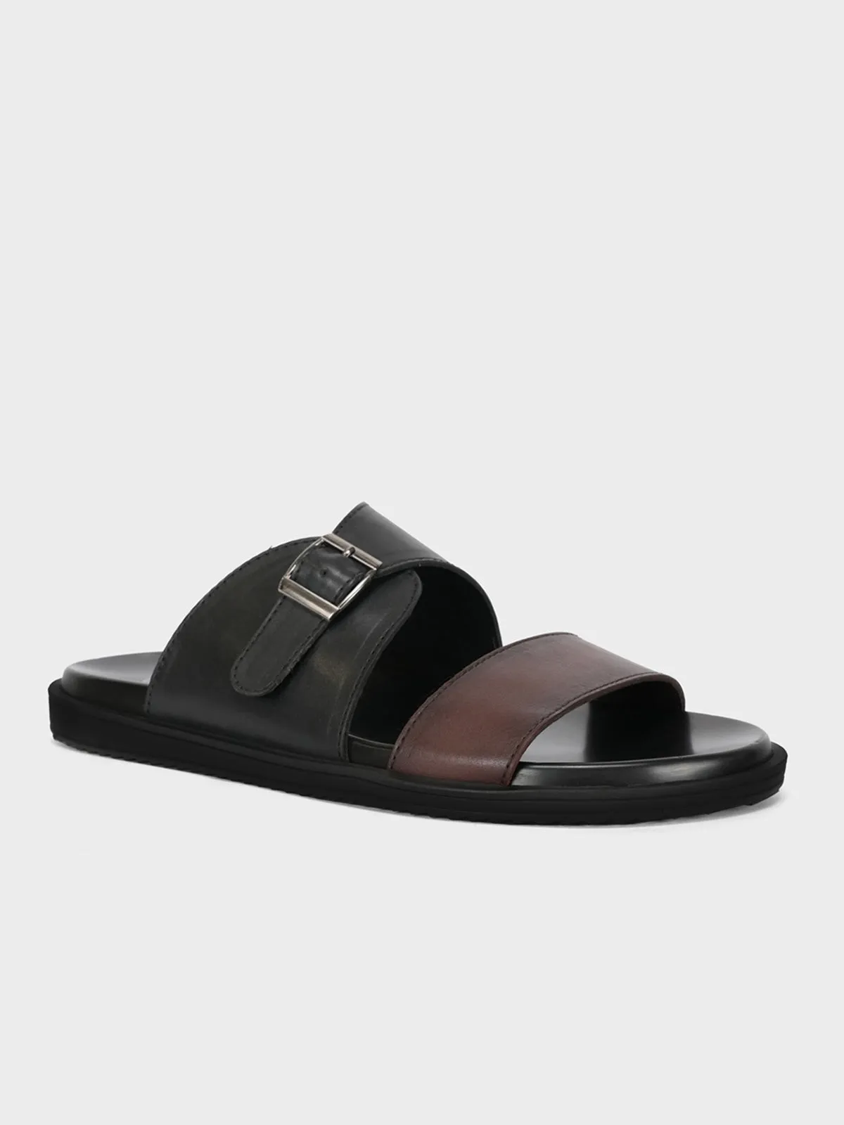 Mens "YANNICK" Casual Leather Slippers Beach Wedding Slippers