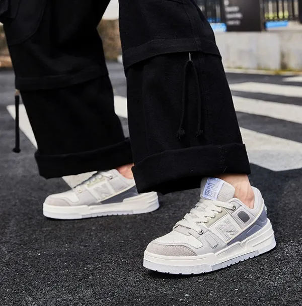 Women's New Balance White Men's Super Fiber Leather Casual Sneakers