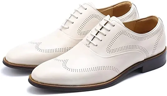Best Lightweight Work Boots For Summer Men's Wingtip Oxfords Ivory White