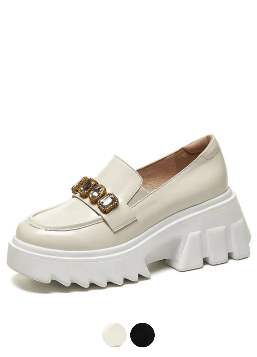 Mercuri Women's Platform Shoes Italian Casual Loafers