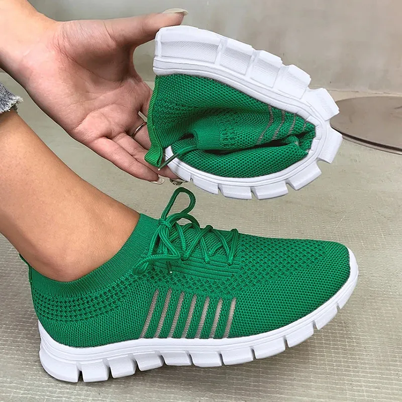 Mesh Breathable Soft Sole Sneakers Women Lightweight Non-Slip Running Walking Shoes Woman Most Comfortable Basketball Sneakers