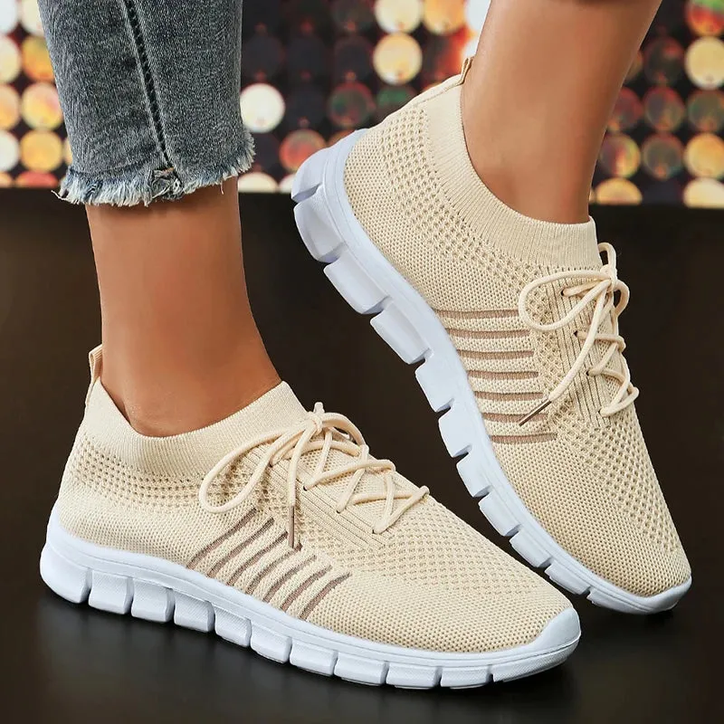 Sneakers For Wedding Mesh Breathable Soft Sole Sneakers Women Lightweight Non-Slip Running Walking Shoes Woman