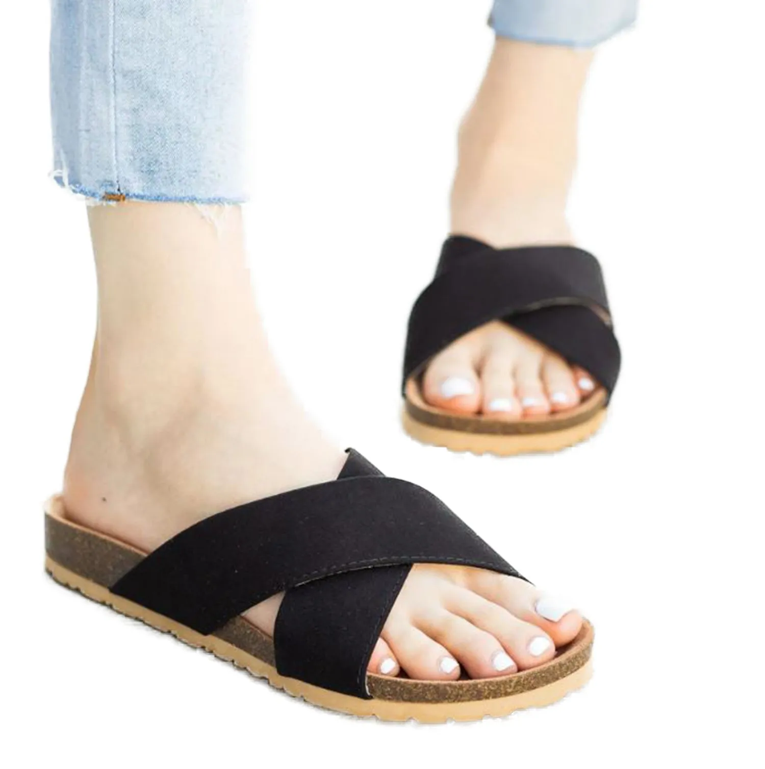MIDGE-S Black Soda Flip Flops For Feet That Hurt