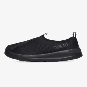 EZPlay Slip Ons for Men All Black Slip On Sandals With Heel
