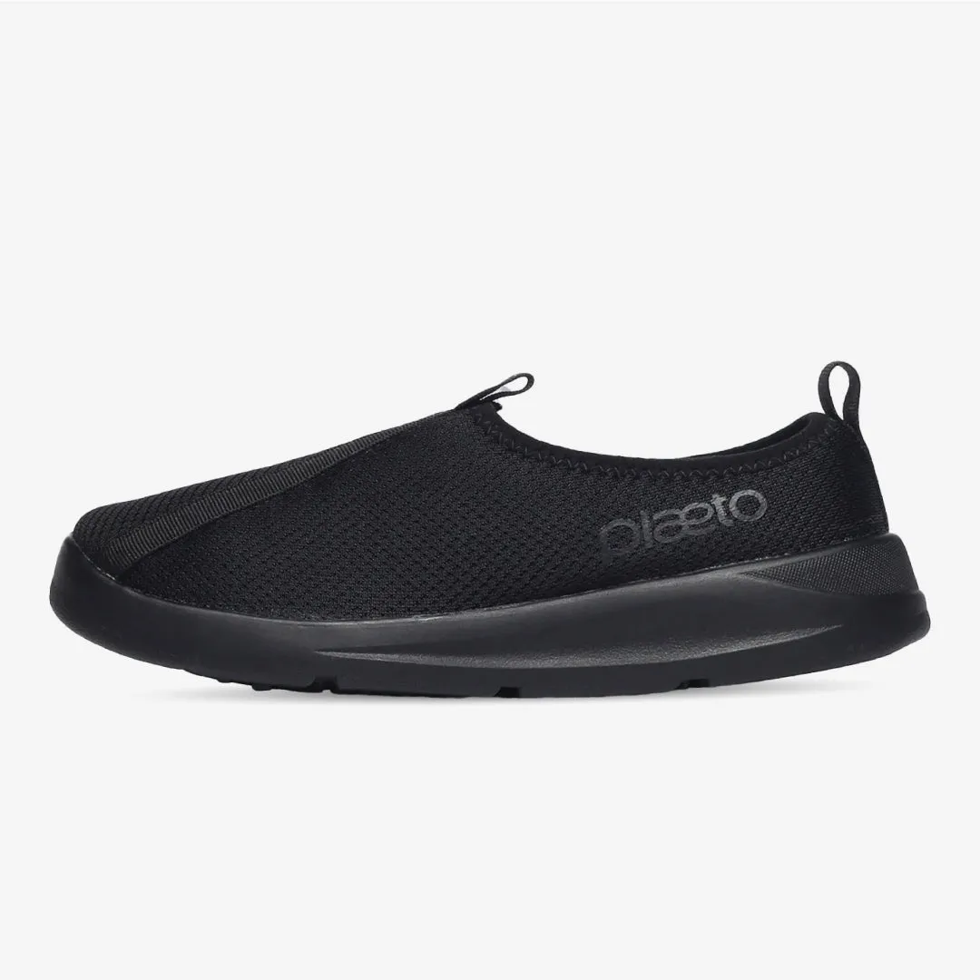 Skeleton Slip On Sneakers EZPlay Slip Ons for Men All Black