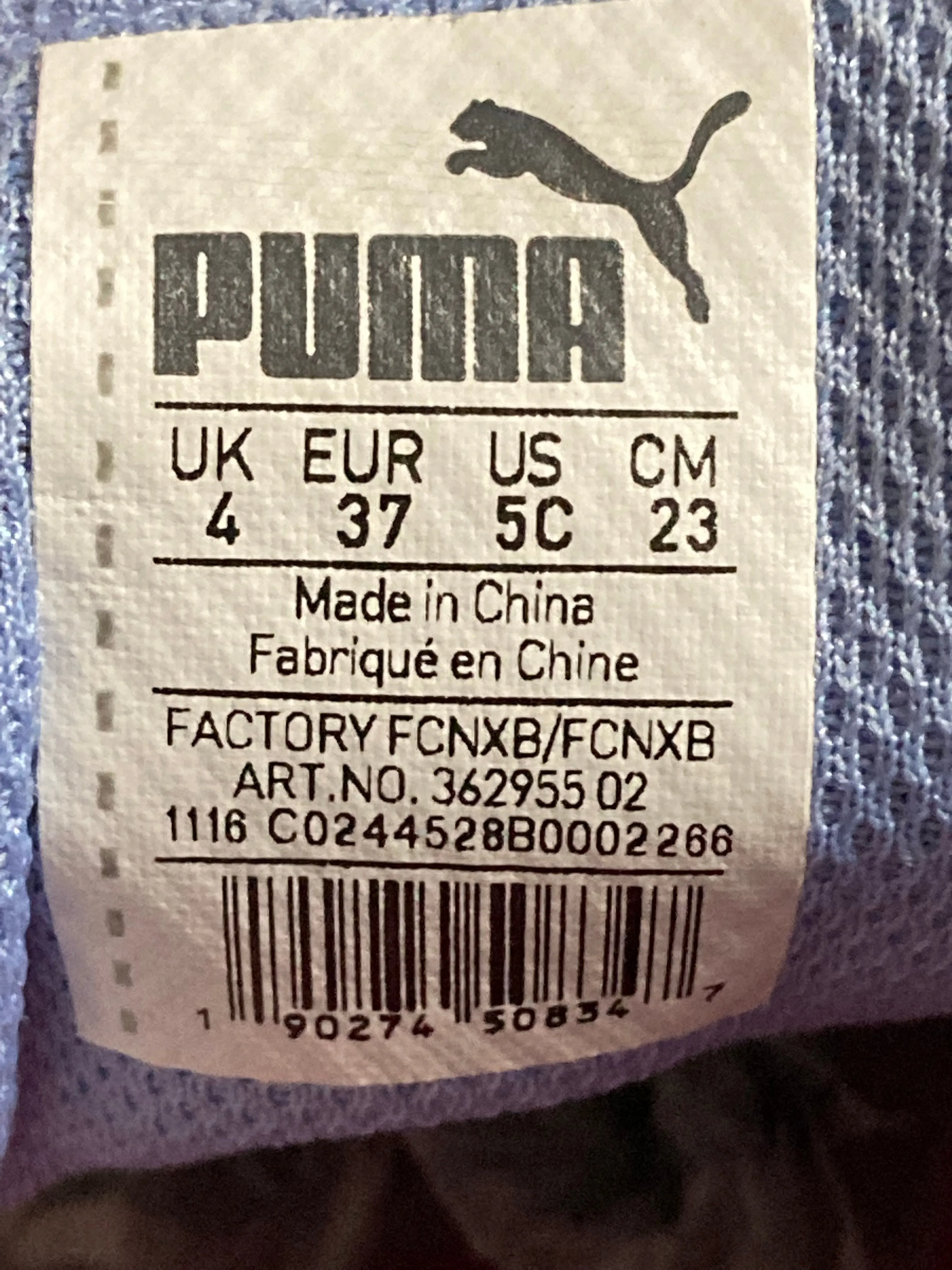 Travis Scott Puma Shoes PUMA SMASH GLITZ GLAMM Youth Size 5C Shoes Sneakers Blue 362955-02