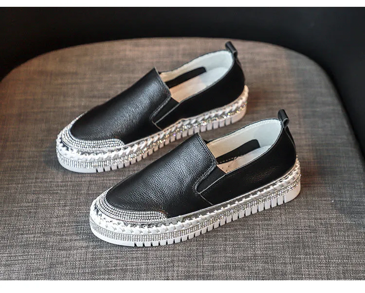 Best Work Boots Made In Usa Nanccy Casual Versatile Diamond Inlaid Shoes