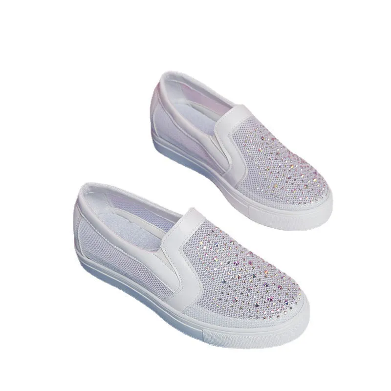 American Made Western Work Boots Nanccy Mesh Rhinestone Thick Sole Casual Shoes