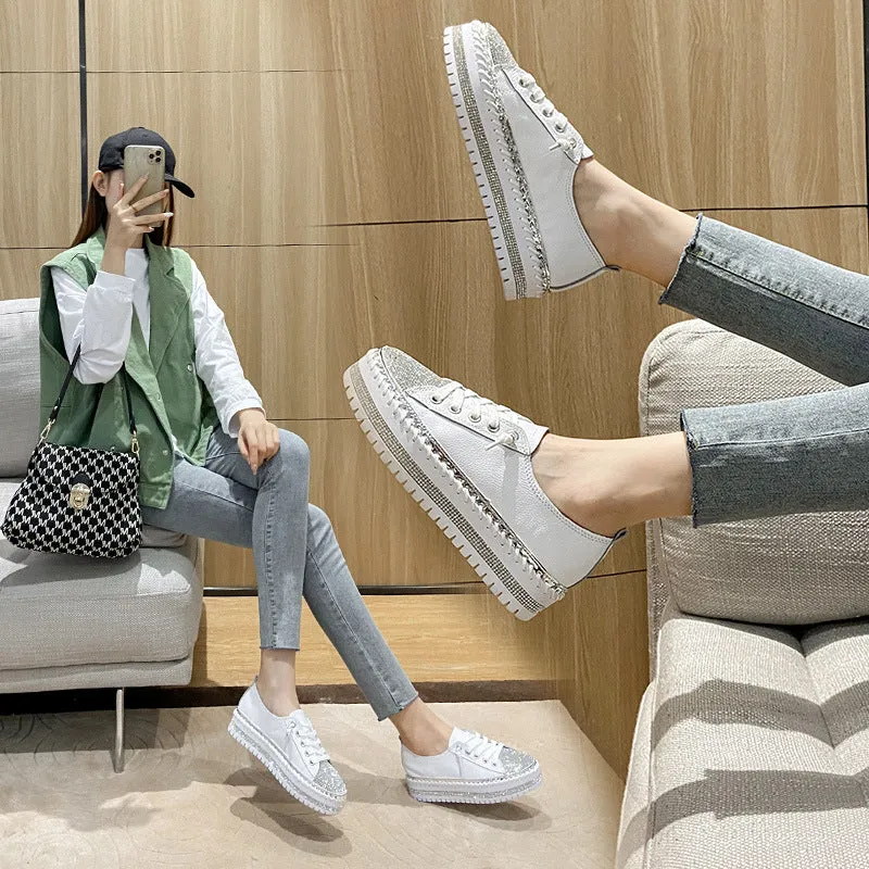 Nanccy Soft Versatile Casual Shoes Cowboy Square Toe Work Boots