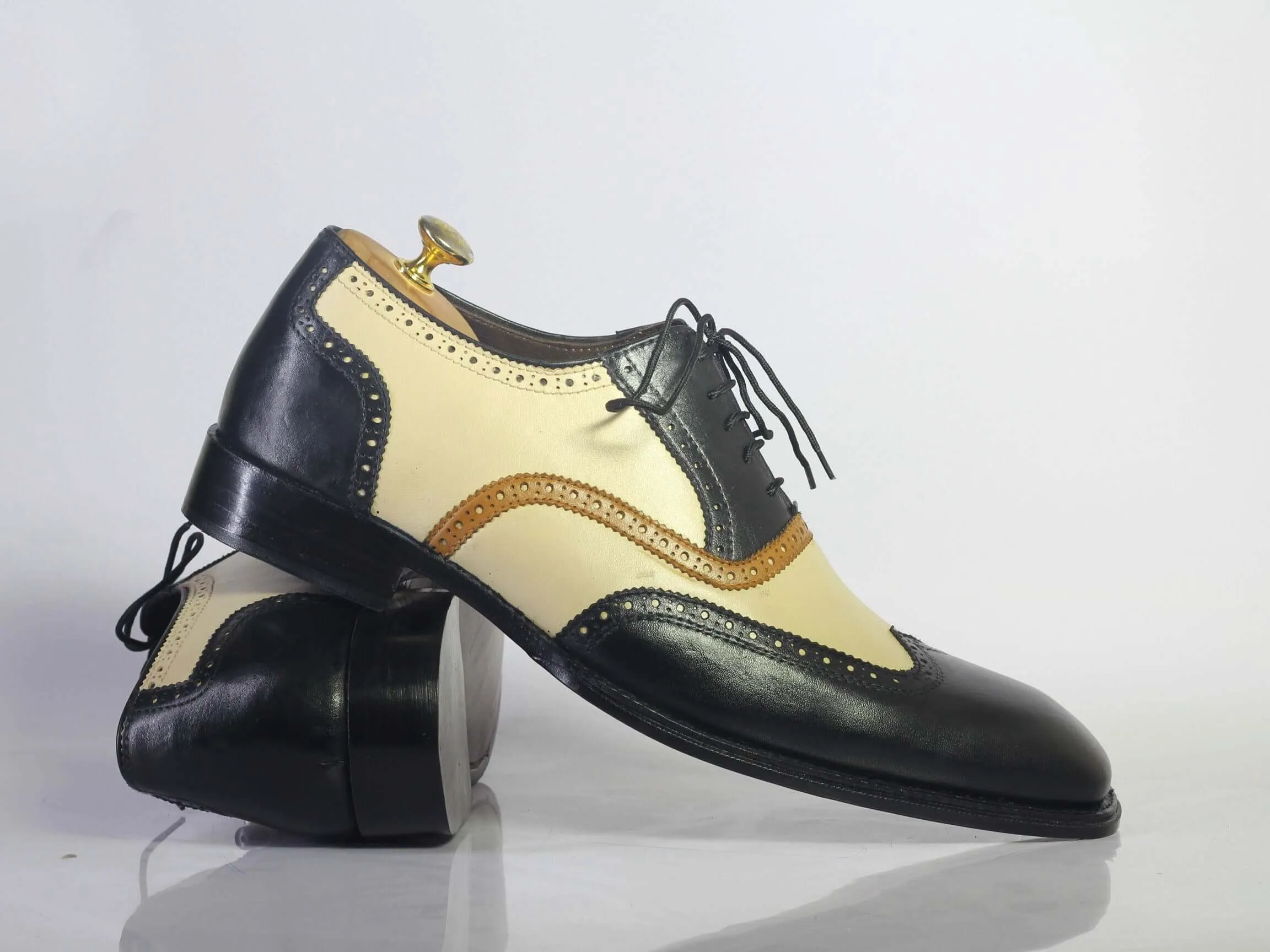 Handmade Men Multi-color Leather Wing Tip Dress Shoes, Men Formal Designer Shoes Topshop Flat Shoes