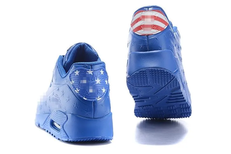 Nike Air Max 90 'Independence Day Blue' Shoes Sneaker Sale Men Size US 7, 8, 8.5, 9, 10, 11 Flat Asics Shoes