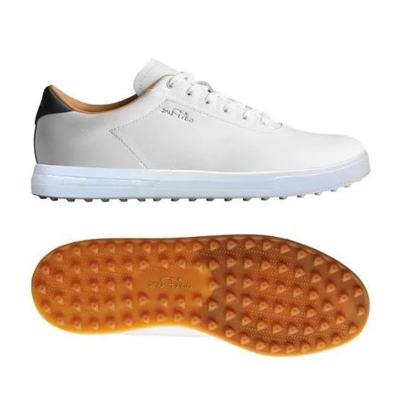 Adidas Human Race Tennis Shoes New Adidas Unisex White Leather Adipure Retro Golf Shoes Size 9.5 (Women)  MSP$180