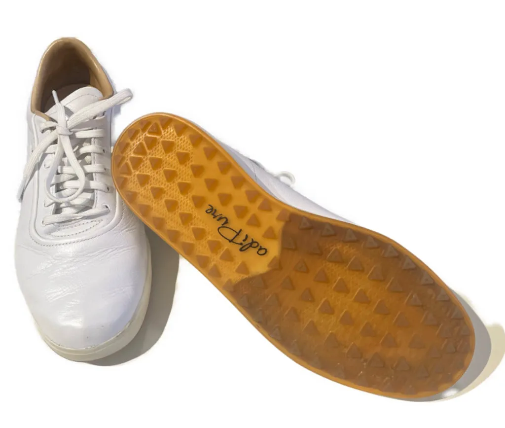 New Adidas Unisex White Leather Adipure Retro Golf Shoes Size 9.5 (Women)  MSP$180 Adidas Gazelle Suede Shoes