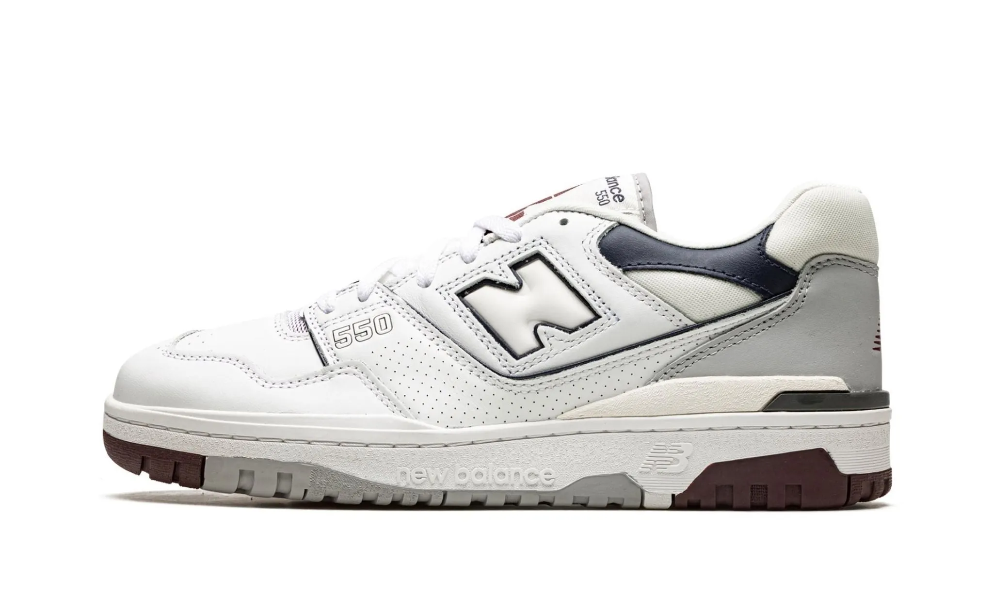 Crimson New Balance NEW BALANCE 550 WHITE NATURAL INDIGO BURGUNDY