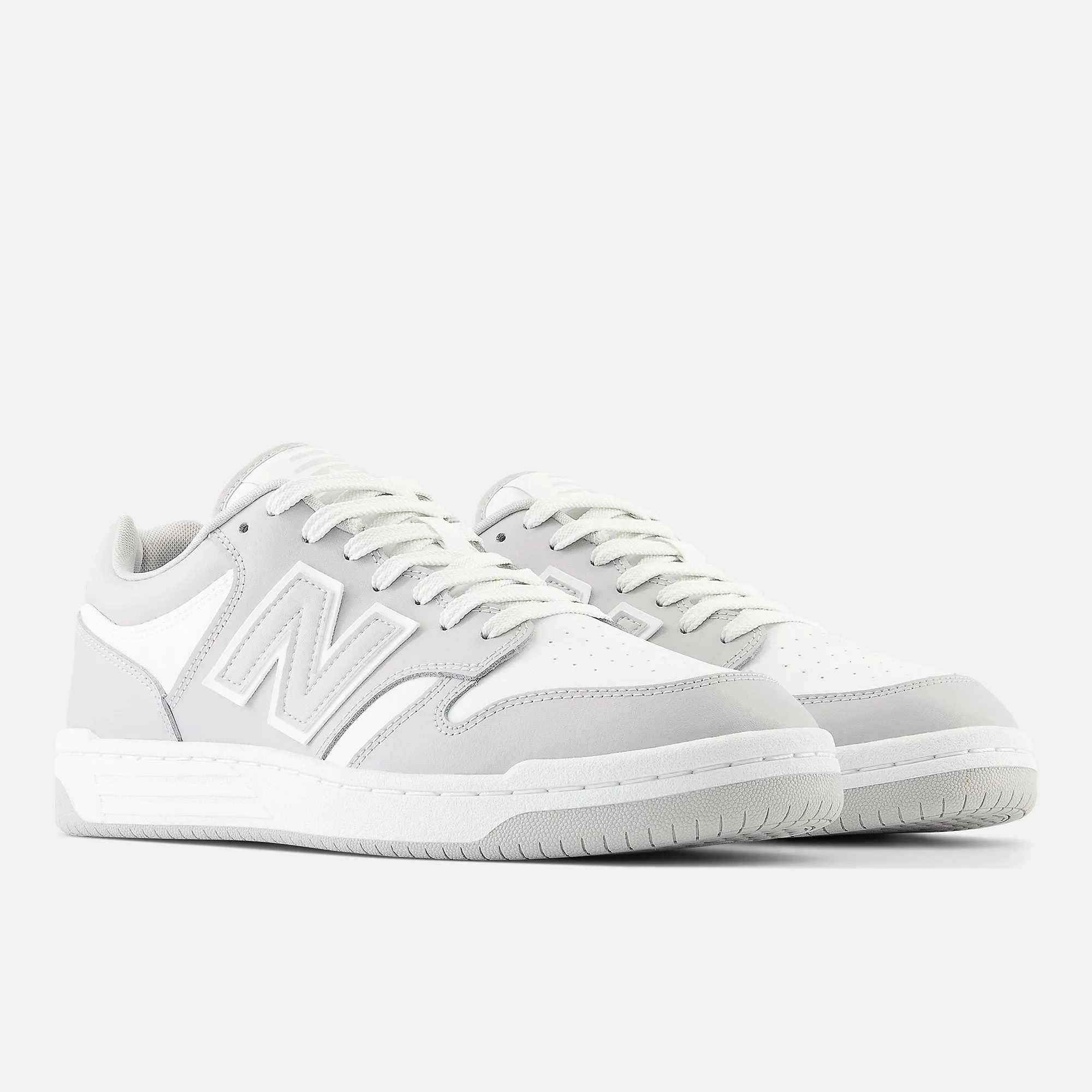 White New Balance Shoes New Balance Mens Basket Ball Fashion Trainers - Grey / White