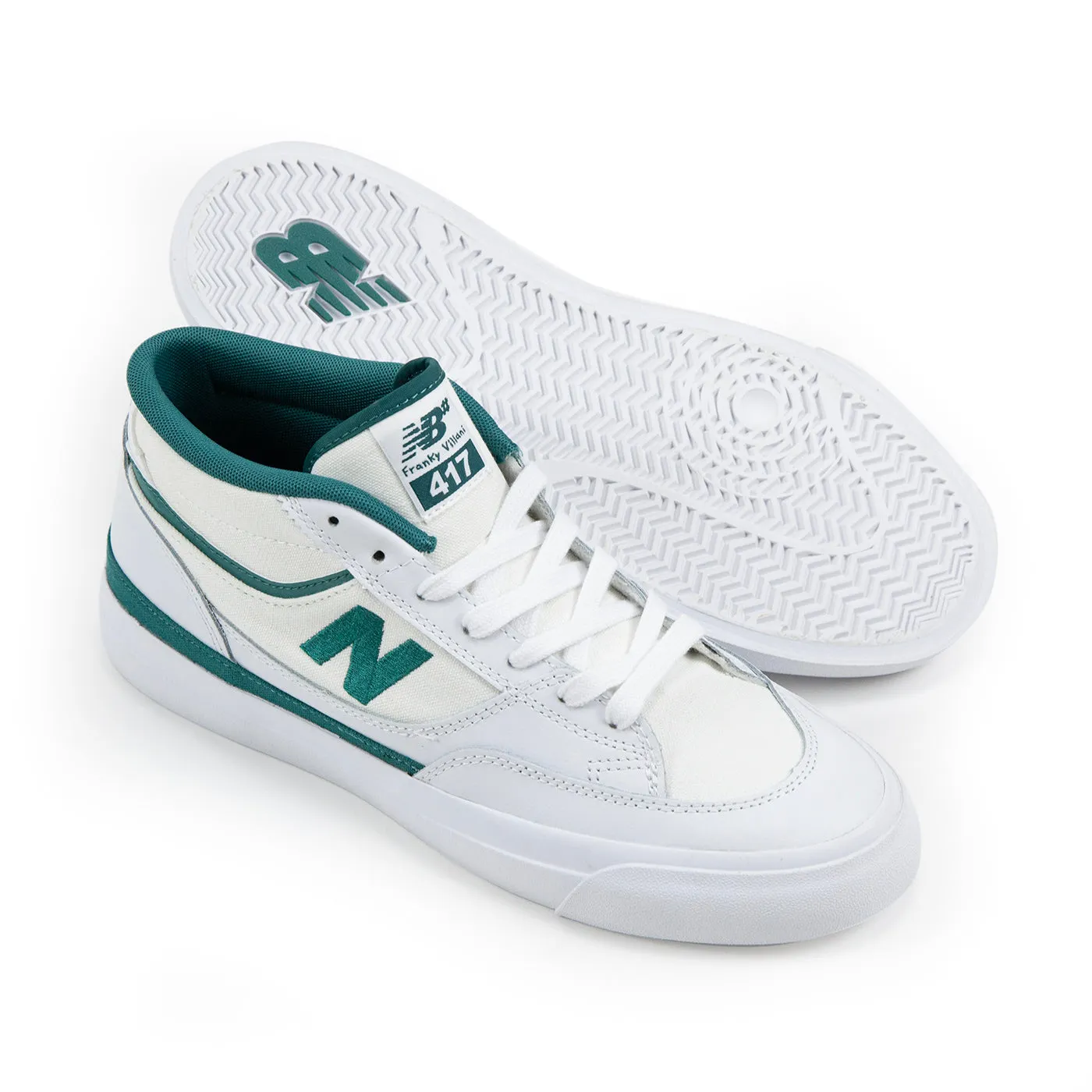 New Balance Numeric 'Franky Villani' NM417 Shoes - White / Vintage Teal New Balance 1906 Silver