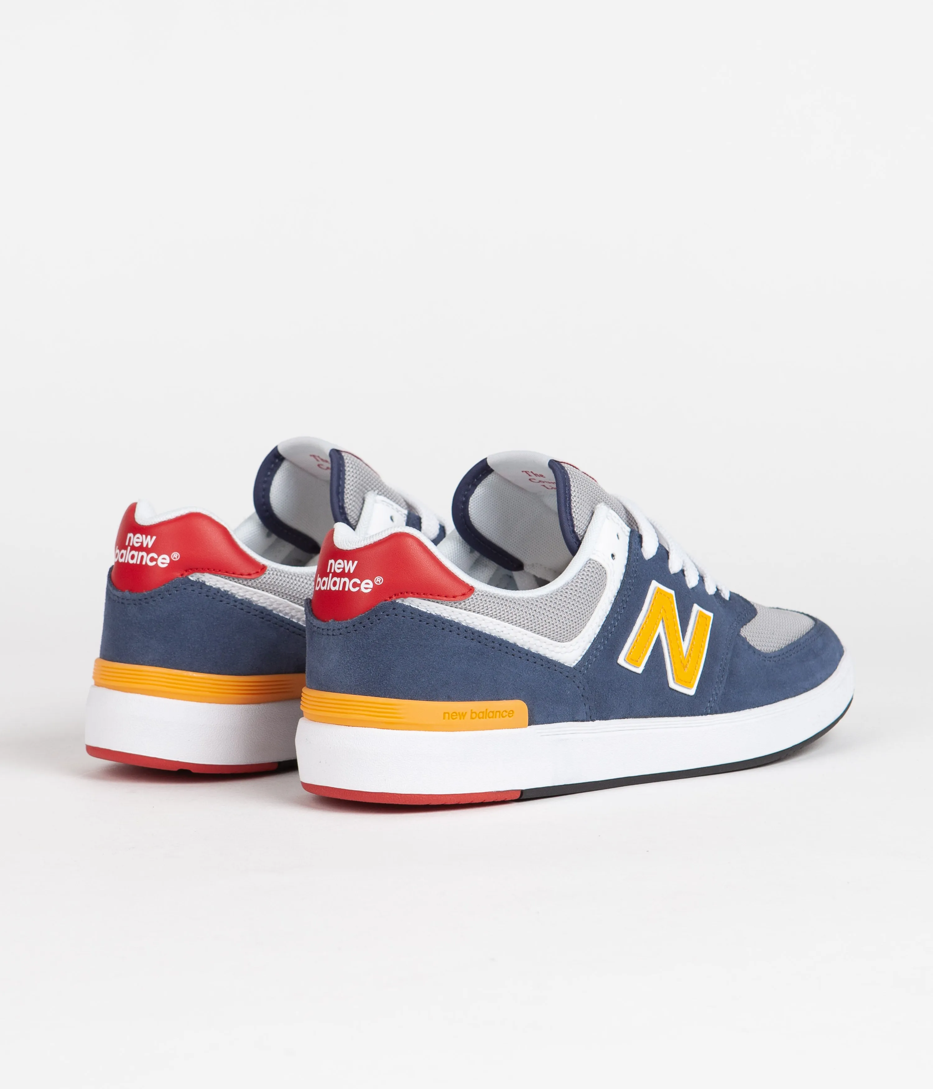 New Balance Cross Trainer Shoes New Balance Numeric Pro Court 574 Shoes - Navy / Yellow