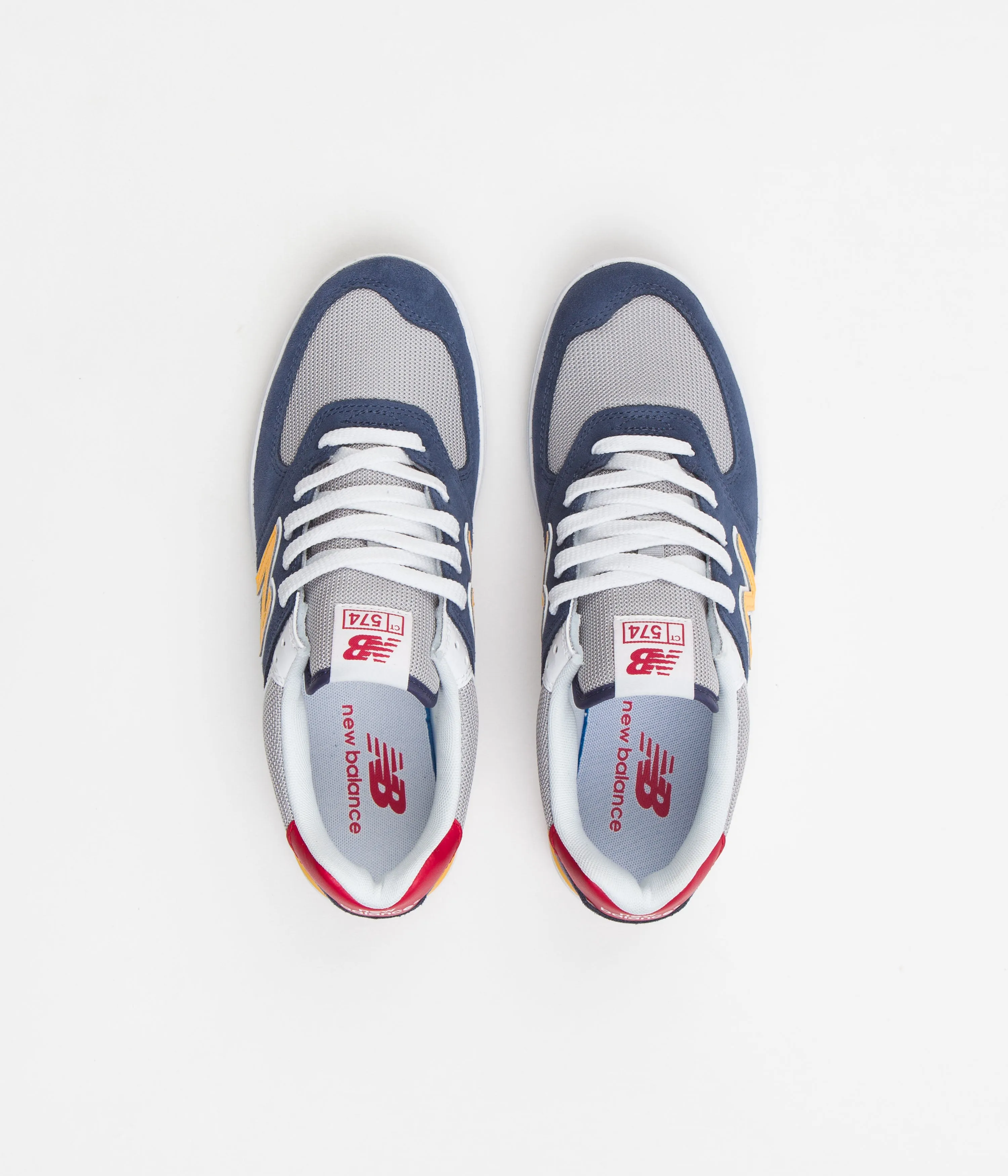 New Balance Numeric Pro Court 574 Shoes - Navy / Yellow New Balance Fresh Foam Sneakers
