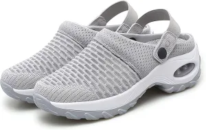 NEW Sz 8.5 Grey Air Cushion Orthopedic Slip on Shoes - Walking Shoes Orthopedic Diabetic Walking Shoes for Women Wide Width, Orthopedic Stretch Sandals Slippers for Women Arch Support Shadow The Hedgehog Slippers