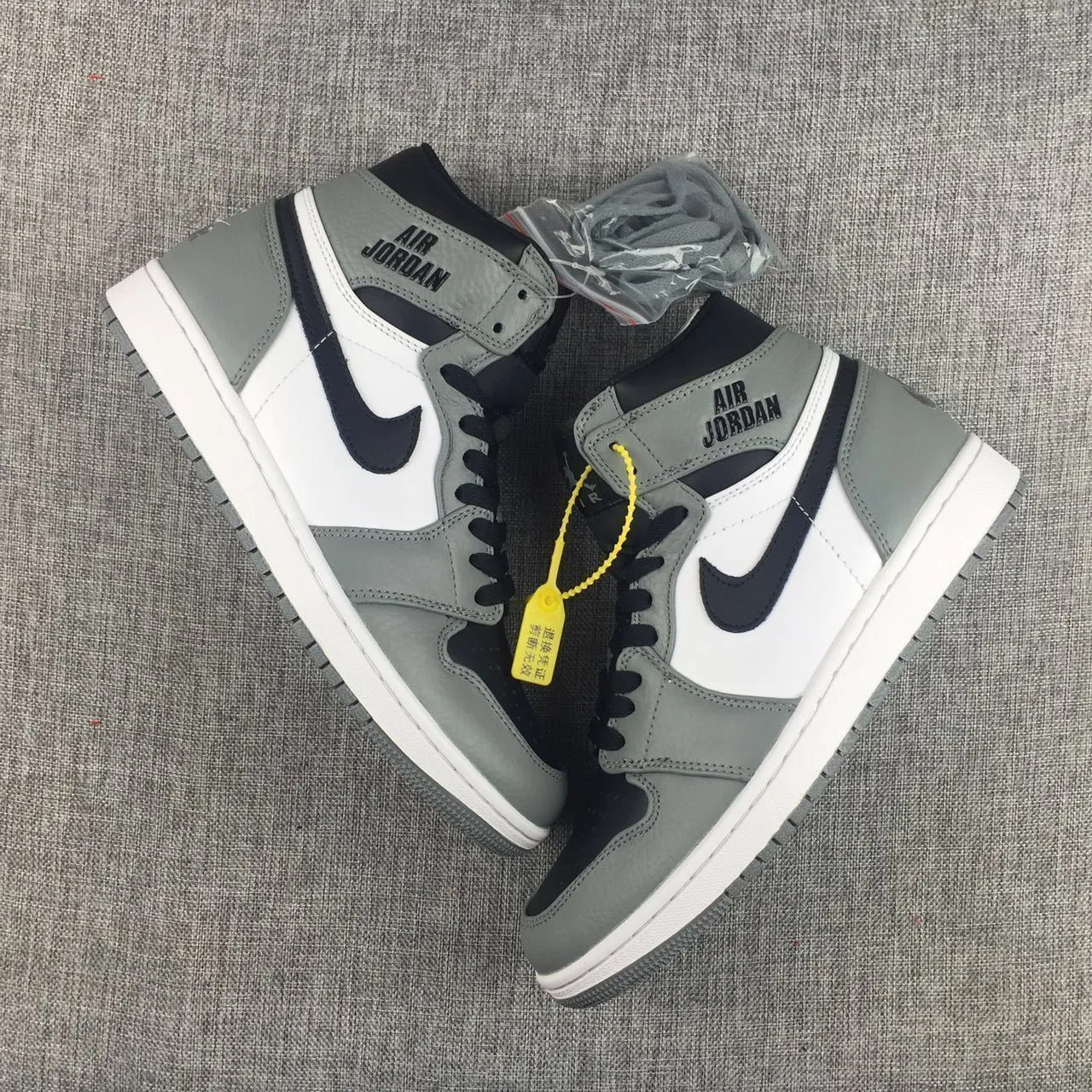 Nike Air Jordan 1 High Retro OF 6 Ring White Black Grey Shoes Basketball Men Size US 7 - 13 Asics Gel Cumulus 17 Running Shoe