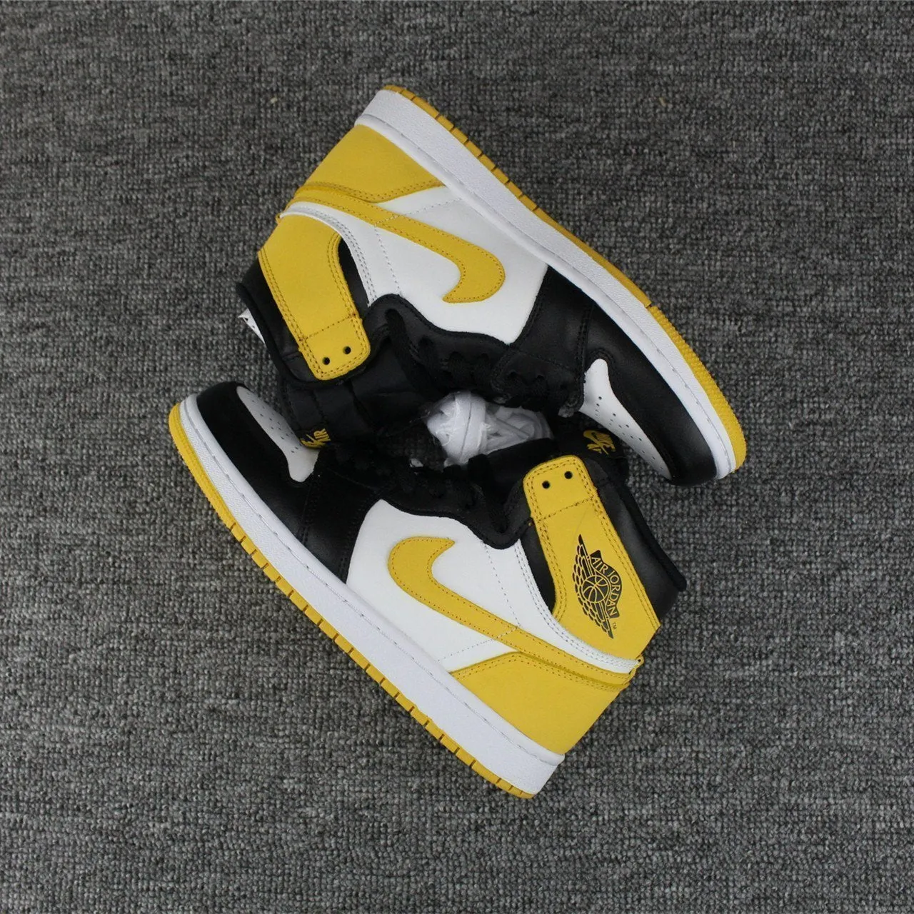 Asics Shoes For The Gym Nike Air Jordan 1 High Retro OF 6 Ring White Black Yellow Shoes Basketball Men Size US 7 - 13