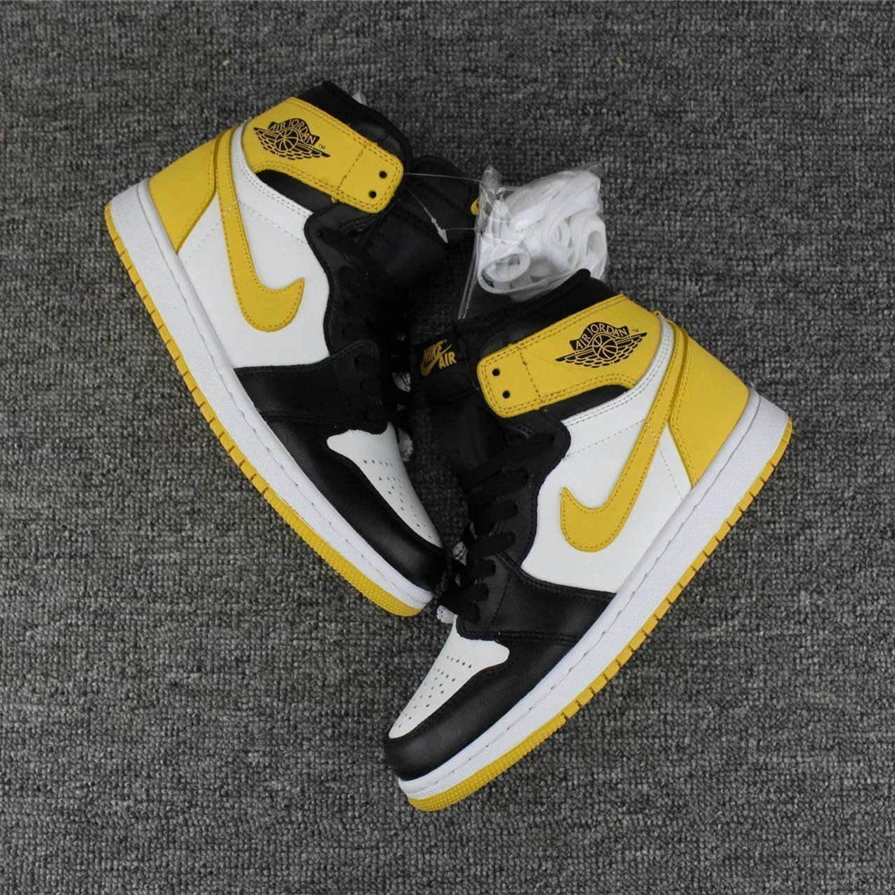 Best Asics Stability Running Shoes Nike Air Jordan 1 High Retro OF 6 Ring White Black Yellow Shoes Basketball Men Size US 7 - 13