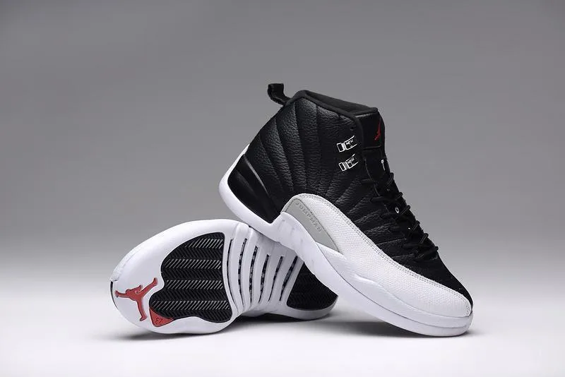 Nike Air Jordan 12 Retro 'Playoff' 2004 Black White Shoes Basketball Men Sale Size US 7 - 13 Asics Fastball Squash Shoes