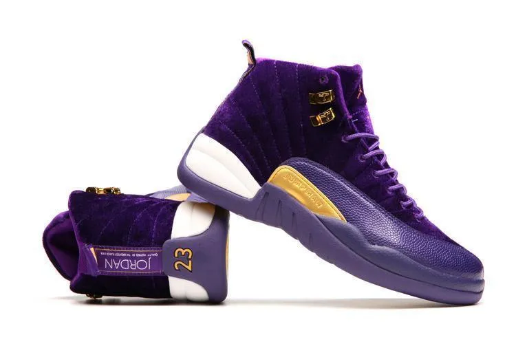 Nike Air Jordan 12 Retro Purple Velvet Shoes Basketball Men !!! CYBER MONDAY SALE !!! Chunky Asics Shoes