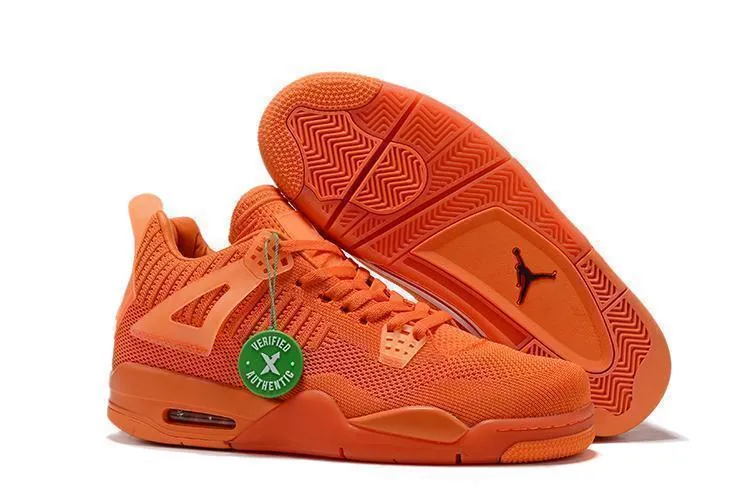 Nike Air Jordan 4 Flyknit 'Total Orange' Basketball Men !!! CYBER MONDAY SALE !!! Asics Clay Tennis Shoes