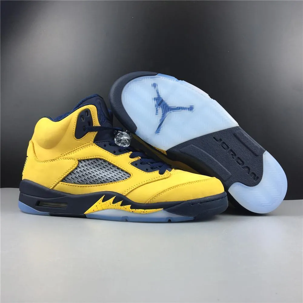 Asics Tennis Shoes Canada Nike Air Jordan 5 Retro 'Michigan' Men Shoes Sale Sneaker Size US 7-13
