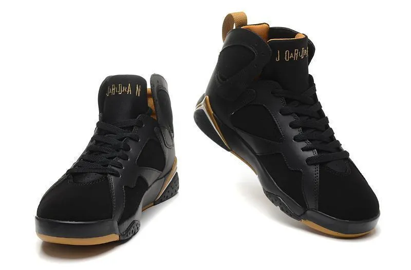 Nike Air Jordan 7 Black Gold Shoes Basketball Men !!! CYBER MONDAY SALE !!! Premium Asics Running Shoes