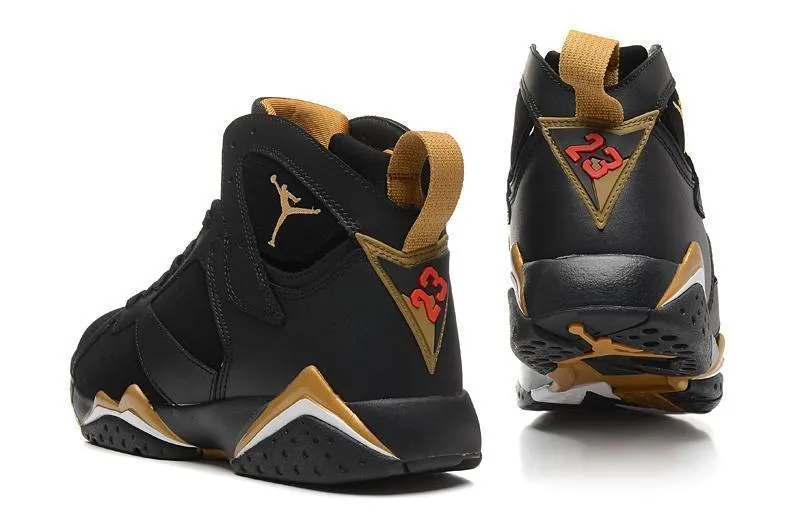 Nike Air Jordan 7 Black Gold Shoes Basketball Men !!! CYBER MONDAY SALE !!! Asics Running Shoes Uk